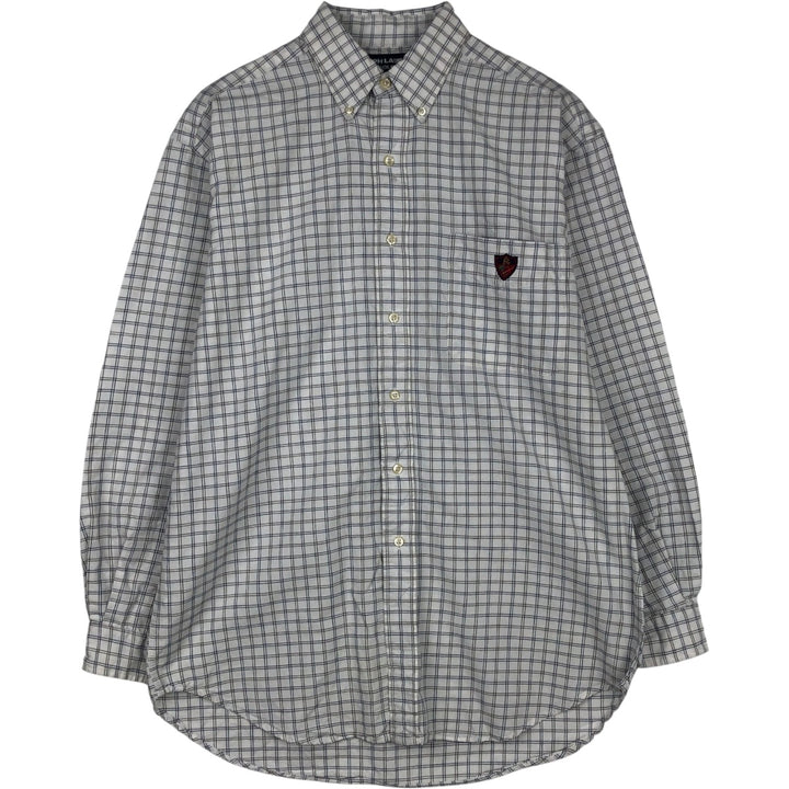 Ralph Lauren RALPH LAUREN GOLF TILDEN Long Sleeve Button Down Check Shirt Men's M cotton white type Vintage Second Hand