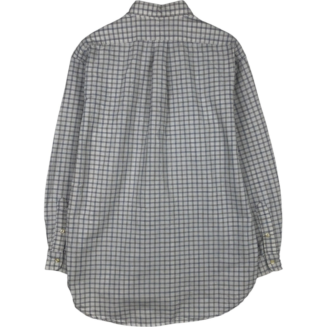 Ralph Lauren RALPH LAUREN GOLF TILDEN Long Sleeve Button Down Check Shirt Men's M cotton white type Vintage Second Hand