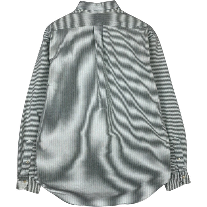 Ralph Lauren YARMOUTH Long Sleeve Button-Down Striped Shirt, Men's Size L cotton white type Vintage Second Hand
