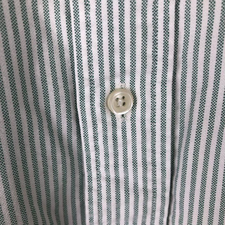 Ralph Lauren YARMOUTH Long Sleeve Button-Down Striped Shirt, Men's Size L cotton white type Vintage Second Hand