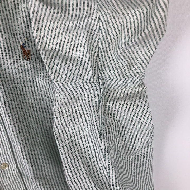 Ralph Lauren YARMOUTH Long Sleeve Button-Down Striped Shirt, Men's Size L cotton white type Vintage Second Hand