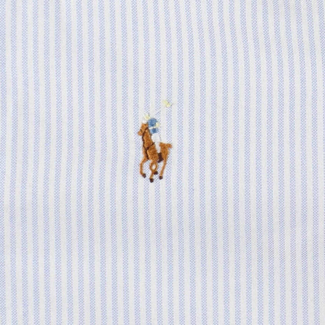 Ralph Lauren CLASSIC FIT Long-Sleeve Button-Down Striped Shirt, Women's Size S (approx.) cotton white type Vintage Second Hand