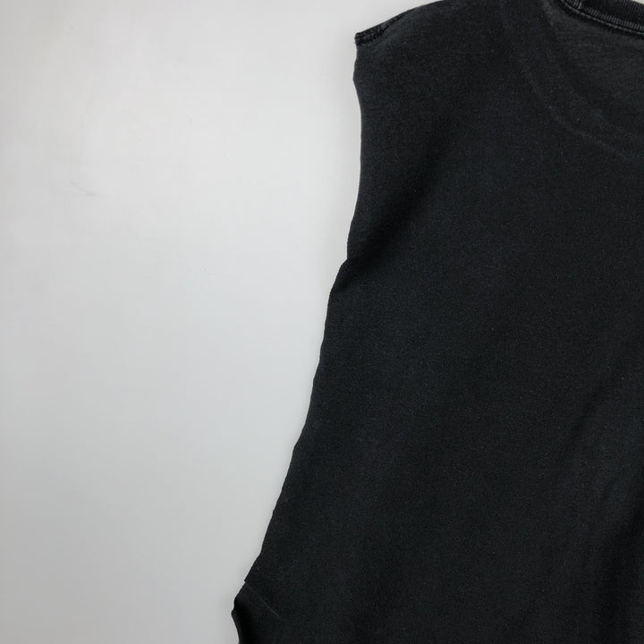 DISRURBED Cut-off Band T-shirt (Men's size L) unclear black type Vintage Second Hand