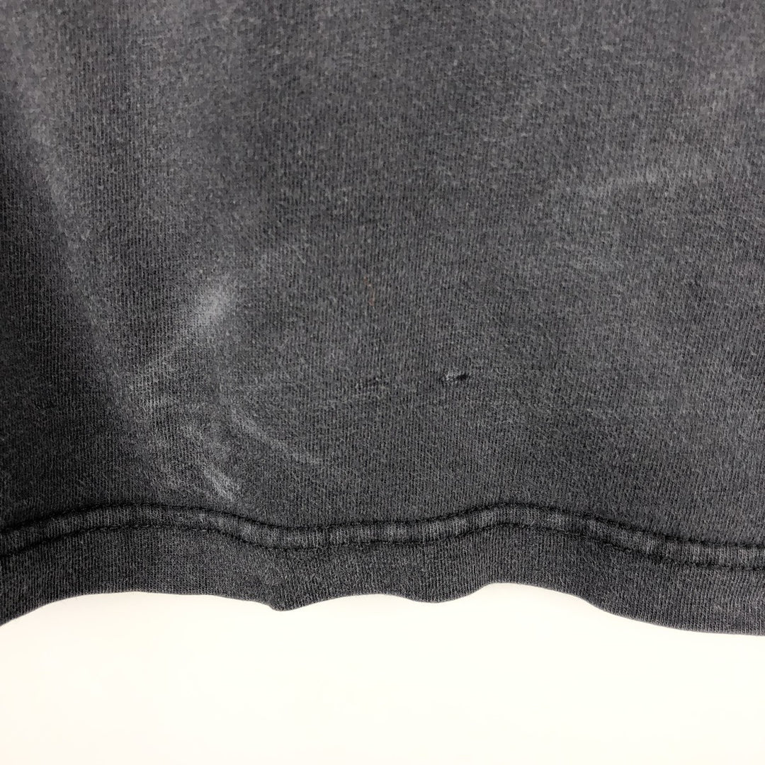 CYGNUS Cut-off Print T-shirt, Men's Size XL (equivalent) cotton black type Vintage Second Hand
