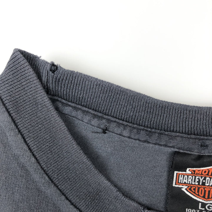 90'S Harley-Davidson Cut-Off Motorcycle T-Shirt, Made in USA, Vintage cotton black type Vintage Second Hand