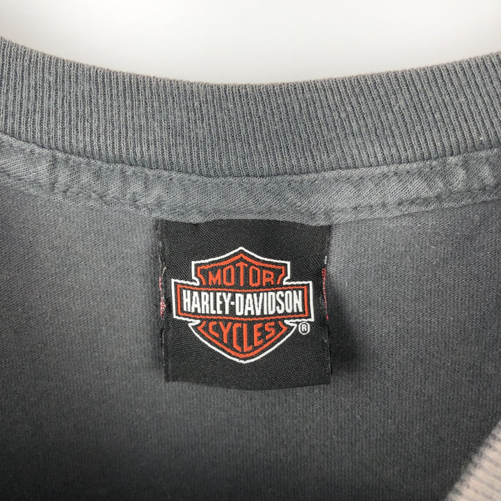Harley-Davidson Cut-off Motorcycle Bike T-shirt, Men's XL cotton Charcoal Vintage Second Hand