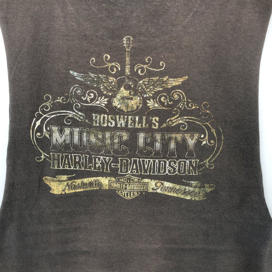 Harley-Davidson Cut-off Motorcycle Bike T-shirt, Men's XL cotton Charcoal Vintage Second Hand