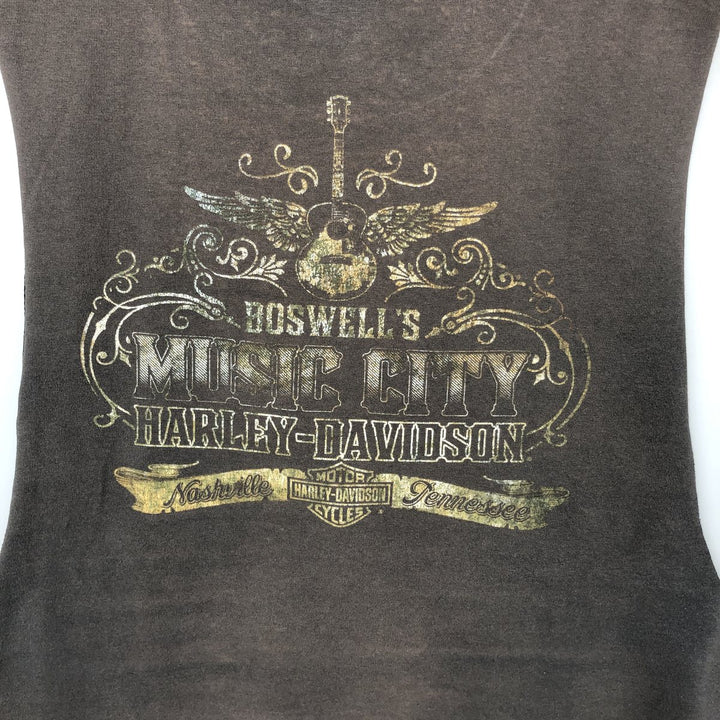 Harley-Davidson Cut-off Motorcycle Bike T-shirt, Men's XL cotton Charcoal Vintage Second Hand