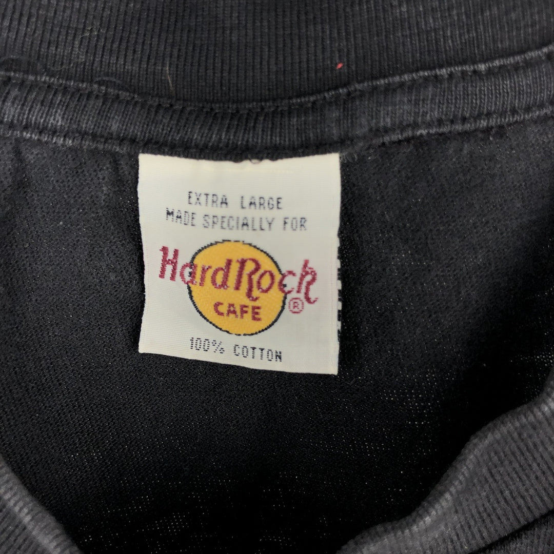 90'S Hard Rock Cafe Cut-Off Advertising T-Shirt, Men's XL (approx.), Vintage cotton black type Vintage Second Hand