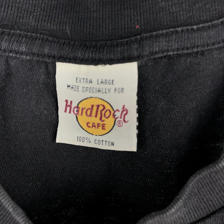 90'S Hard Rock Cafe Cut-Off Advertising T-Shirt, Men's XL (approx.), Vintage cotton black type Vintage Second Hand