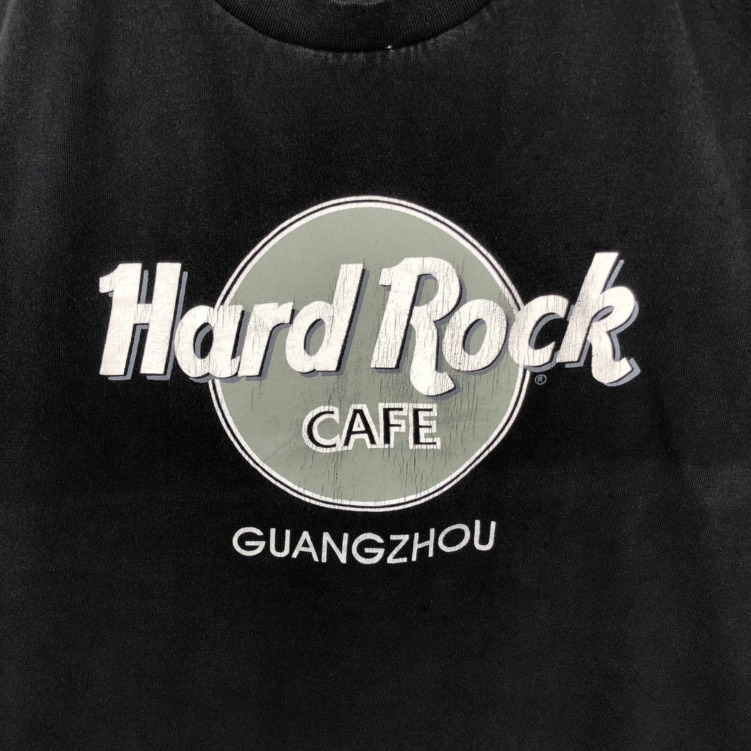 90'S Hard Rock Cafe Cut-Off Advertising T-Shirt, Men's XL (approx.), Vintage cotton black type Vintage Second Hand