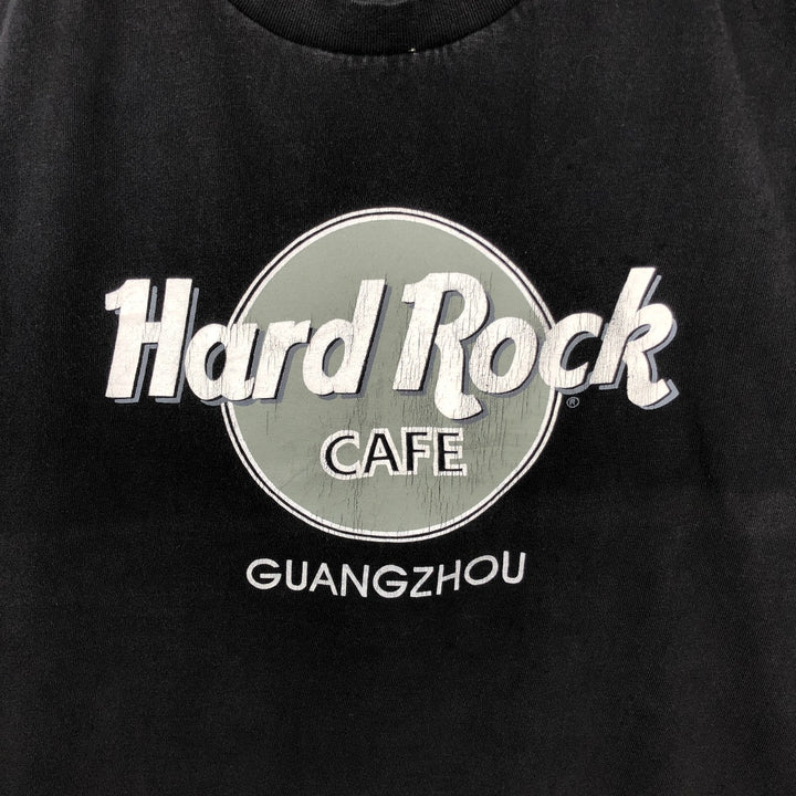 90'S Hard Rock Cafe Cut-Off Advertising T-Shirt, Men's XL (approx.), Vintage cotton black type Vintage Second Hand