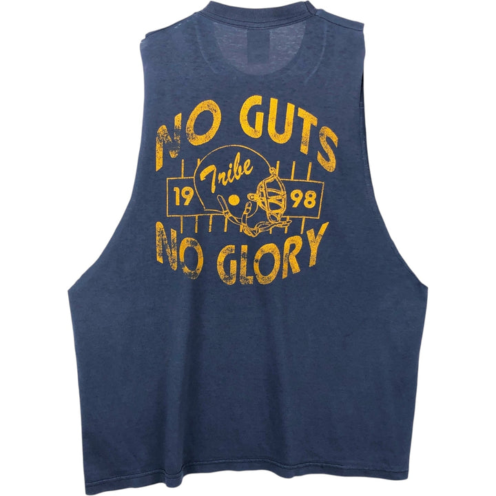 90'S Fruit of the Loom Best Cut-off College T-Shirt, Men's XL equivalent, Vintage cotton navy blue type Vintage Second Hand