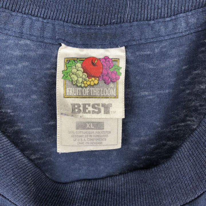 90'S Fruit of the Loom Best Cut-off College T-Shirt, Men's XL equivalent, Vintage cotton navy blue type Vintage Second Hand