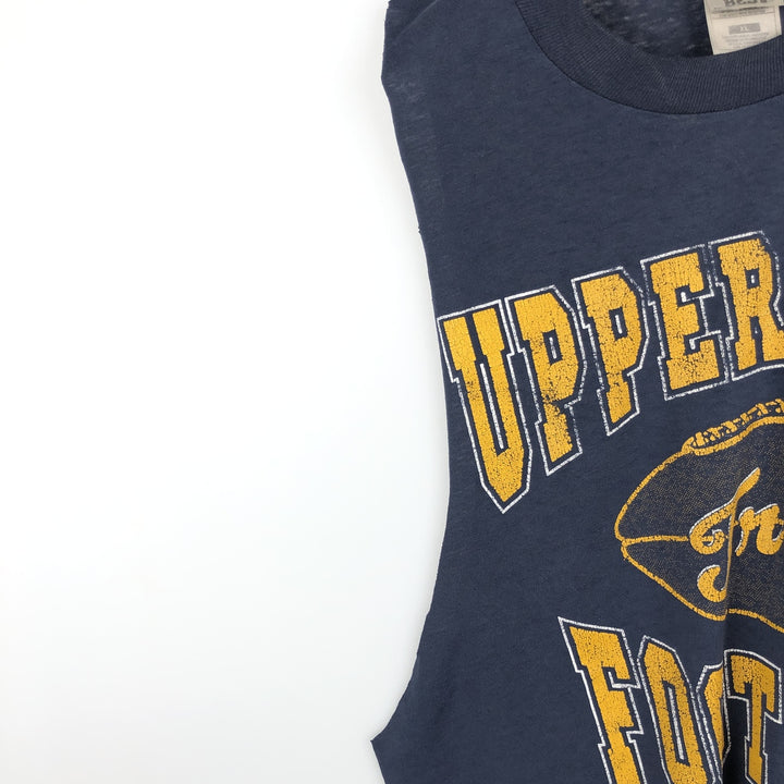 90'S Fruit of the Loom Best Cut-off College T-Shirt, Men's XL equivalent, Vintage cotton navy blue type Vintage Second Hand