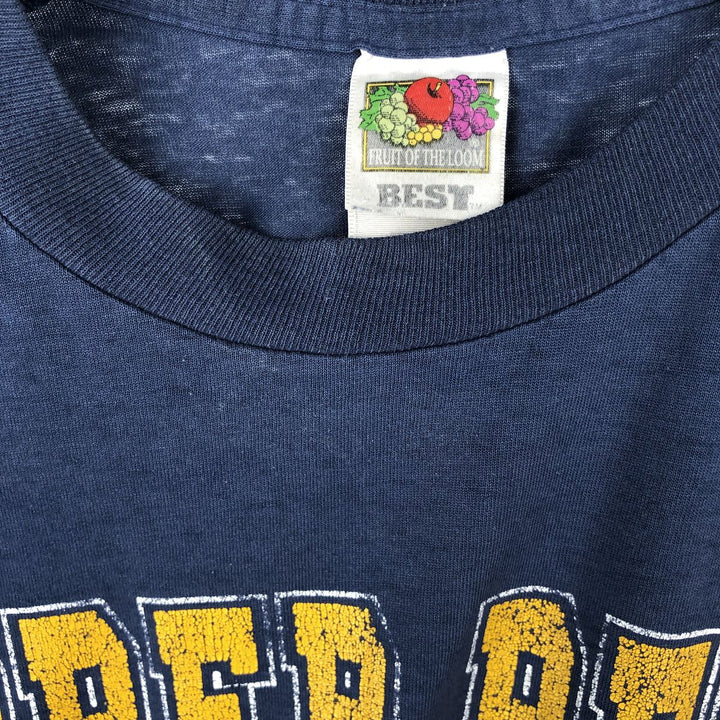 90'S Fruit of the Loom Best Cut-off College T-Shirt, Men's XL equivalent, Vintage cotton navy blue type Vintage Second Hand