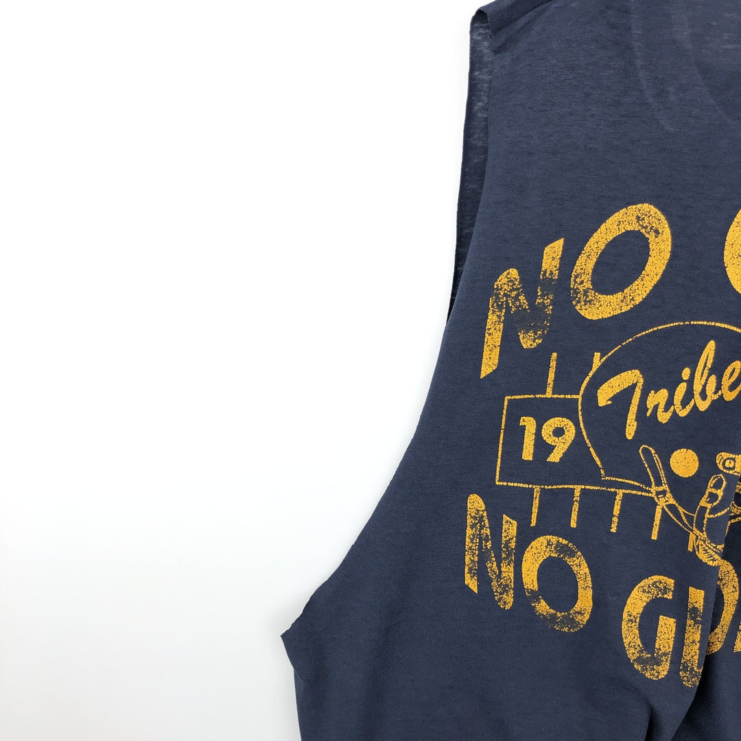 90'S Fruit of the Loom Best Cut-off College T-Shirt, Men's XL equivalent, Vintage cotton navy blue type Vintage Second Hand