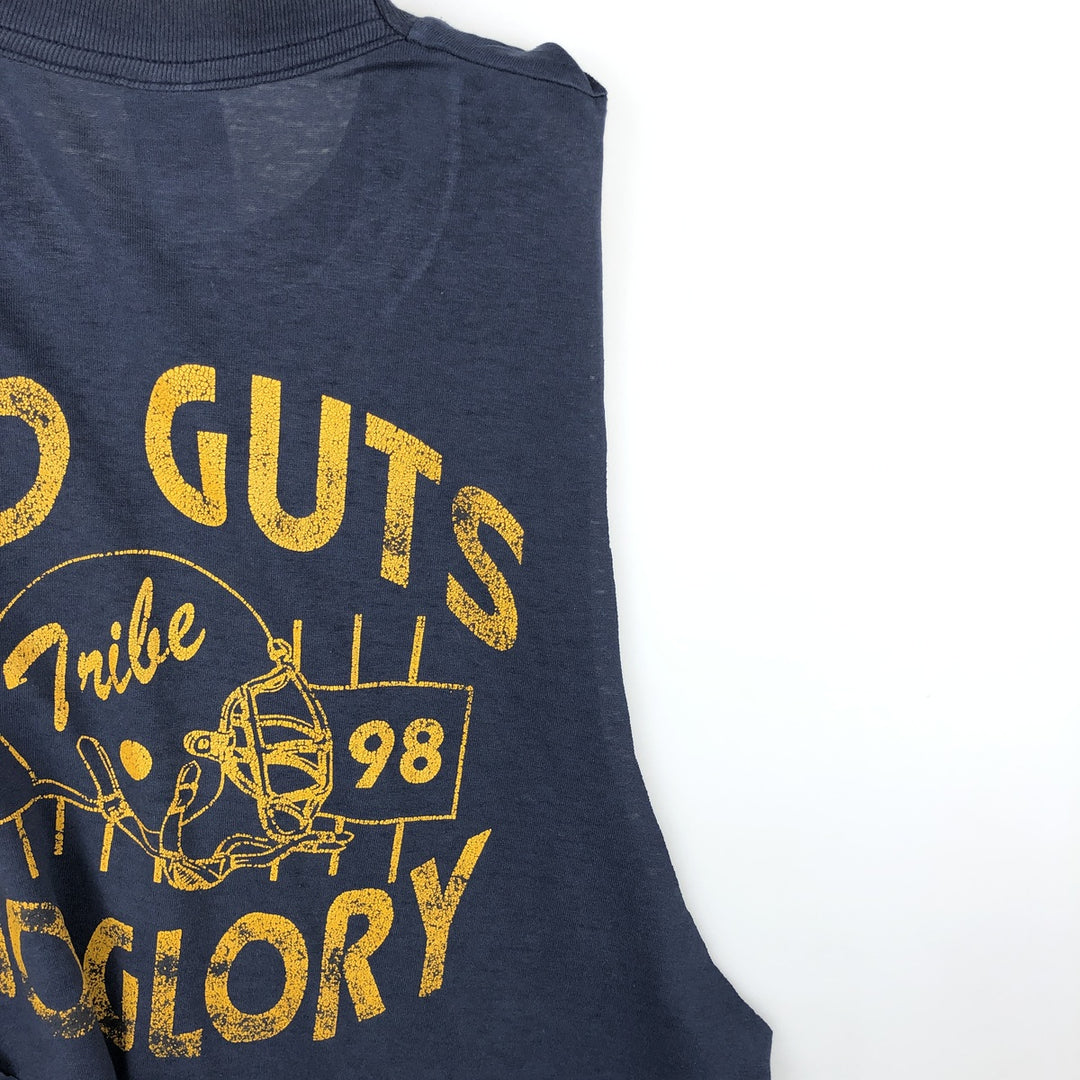 90'S Fruit of the Loom Best Cut-off College T-Shirt, Men's XL equivalent, Vintage cotton navy blue type Vintage Second Hand