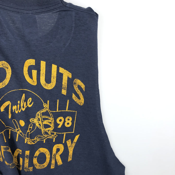 90'S Fruit of the Loom Best Cut-off College T-Shirt, Men's XL equivalent, Vintage cotton navy blue type Vintage Second Hand