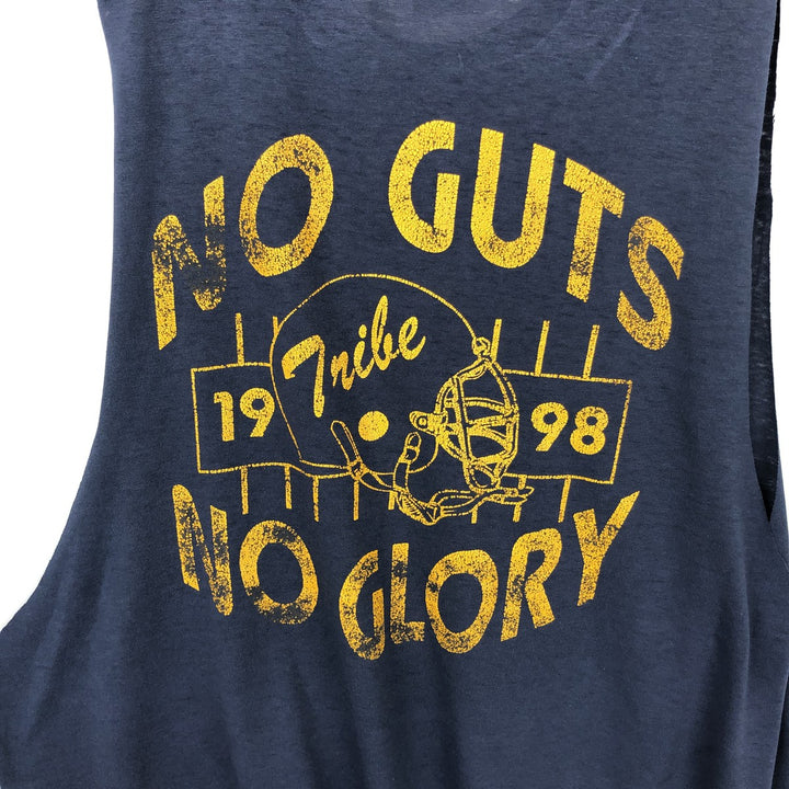 90'S Fruit of the Loom Best Cut-off College T-Shirt, Men's XL equivalent, Vintage cotton navy blue type Vintage Second Hand