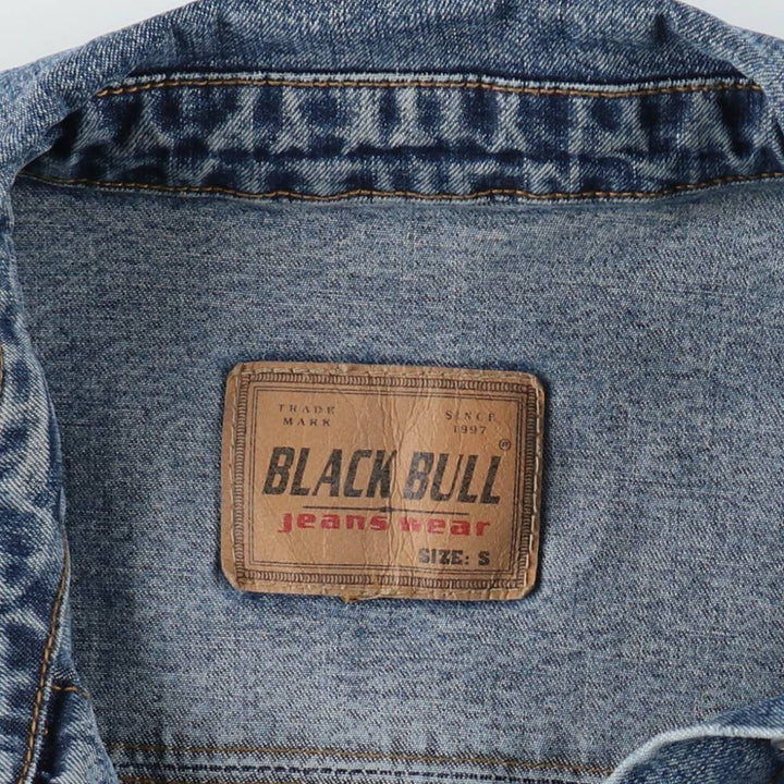 BLACK BULL Midi-length Star Pattern Denim Dress (Women's Size S) cotton Indigo Vintage Second Hand
