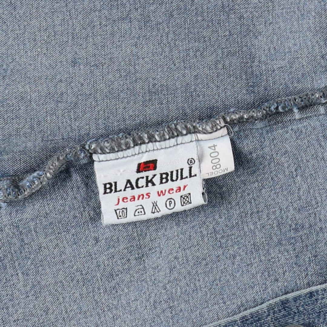 BLACK BULL Midi-length Star Pattern Denim Dress (Women's Size S) cotton Indigo Vintage Second Hand