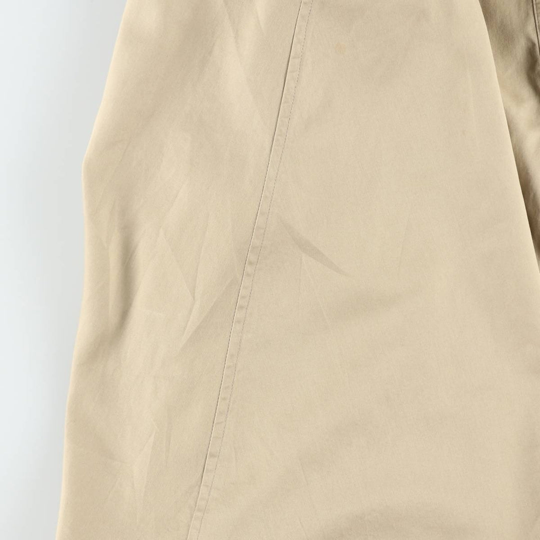 CAROLE LITTLE Long-length, short-sleeved, flared shirt dress (women's size S equivalent) cotton Beige type Vintage Second Hand
