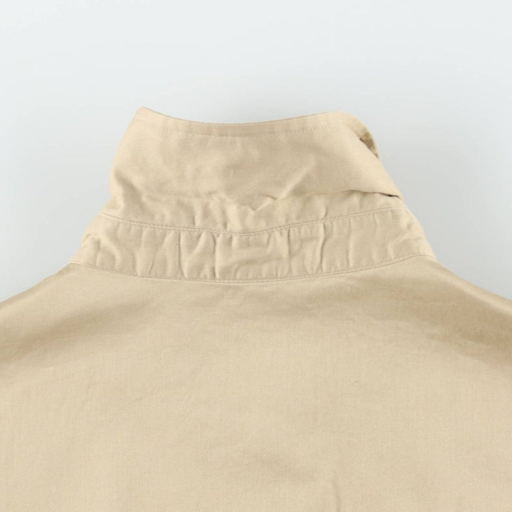 CAROLE LITTLE Long-length, short-sleeved, flared shirt dress (women's size S equivalent) cotton Beige type Vintage Second Hand