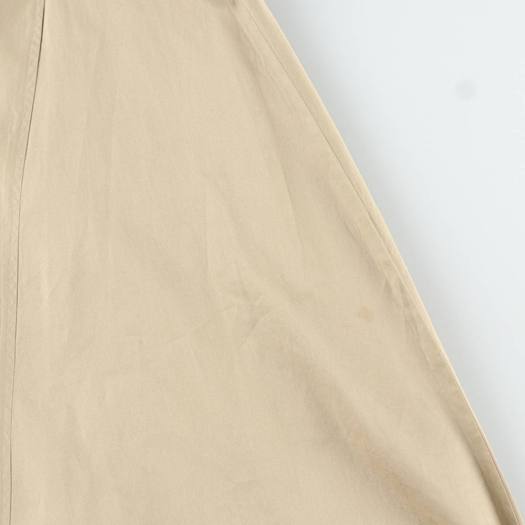 CAROLE LITTLE Long-length, short-sleeved, flared shirt dress (women's size S equivalent) cotton Beige type Vintage Second Hand