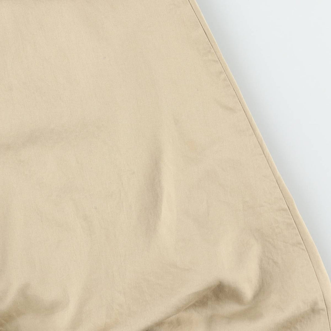 CAROLE LITTLE Long-length, short-sleeved, flared shirt dress (women's size S equivalent) cotton Beige type Vintage Second Hand