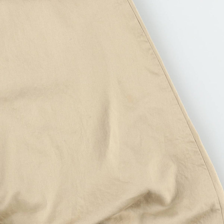 CAROLE LITTLE Long-length, short-sleeved, flared shirt dress (women's size S equivalent) cotton Beige type Vintage Second Hand