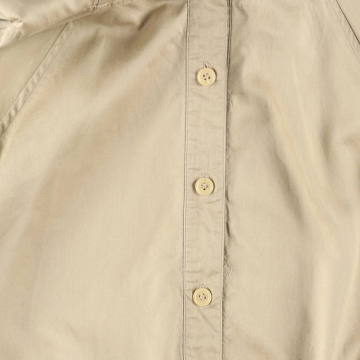 CAROLE LITTLE Long-length, short-sleeved, flared shirt dress (women's size S equivalent) cotton Beige type Vintage Second Hand