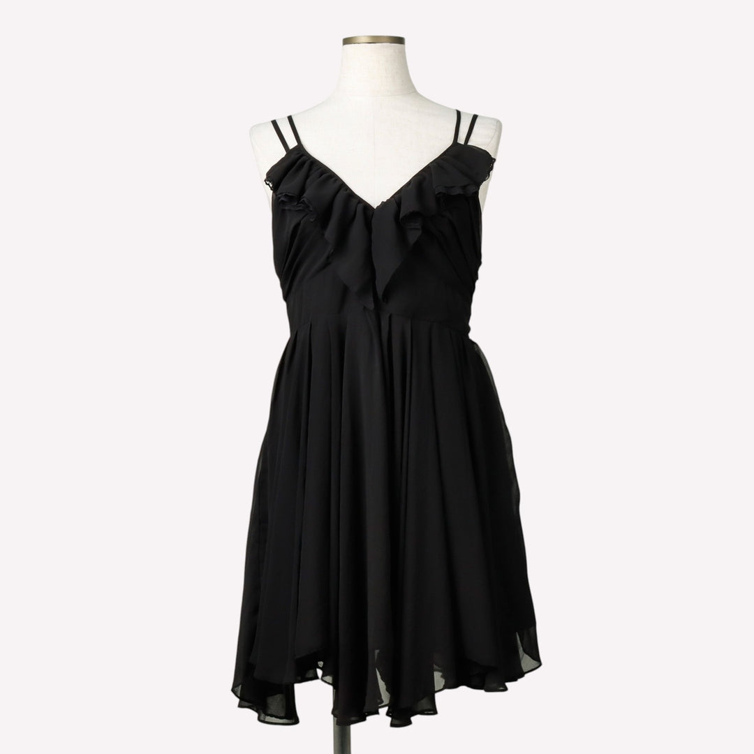 Guess Mini Frill Camisole Dress, Women's Size S (approx.) polyester black type Vintage Second Hand