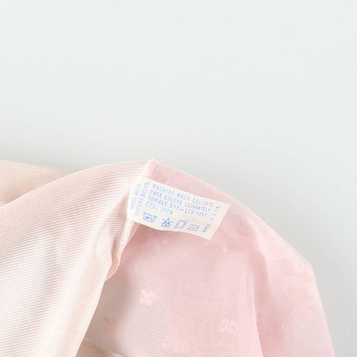 70s-80'S Vanity Fair Half-Length Lingerie Camisole Dress Slip Dress Made in USA Women's Size L (approx.) Nylon pink type Vintage Second Hand