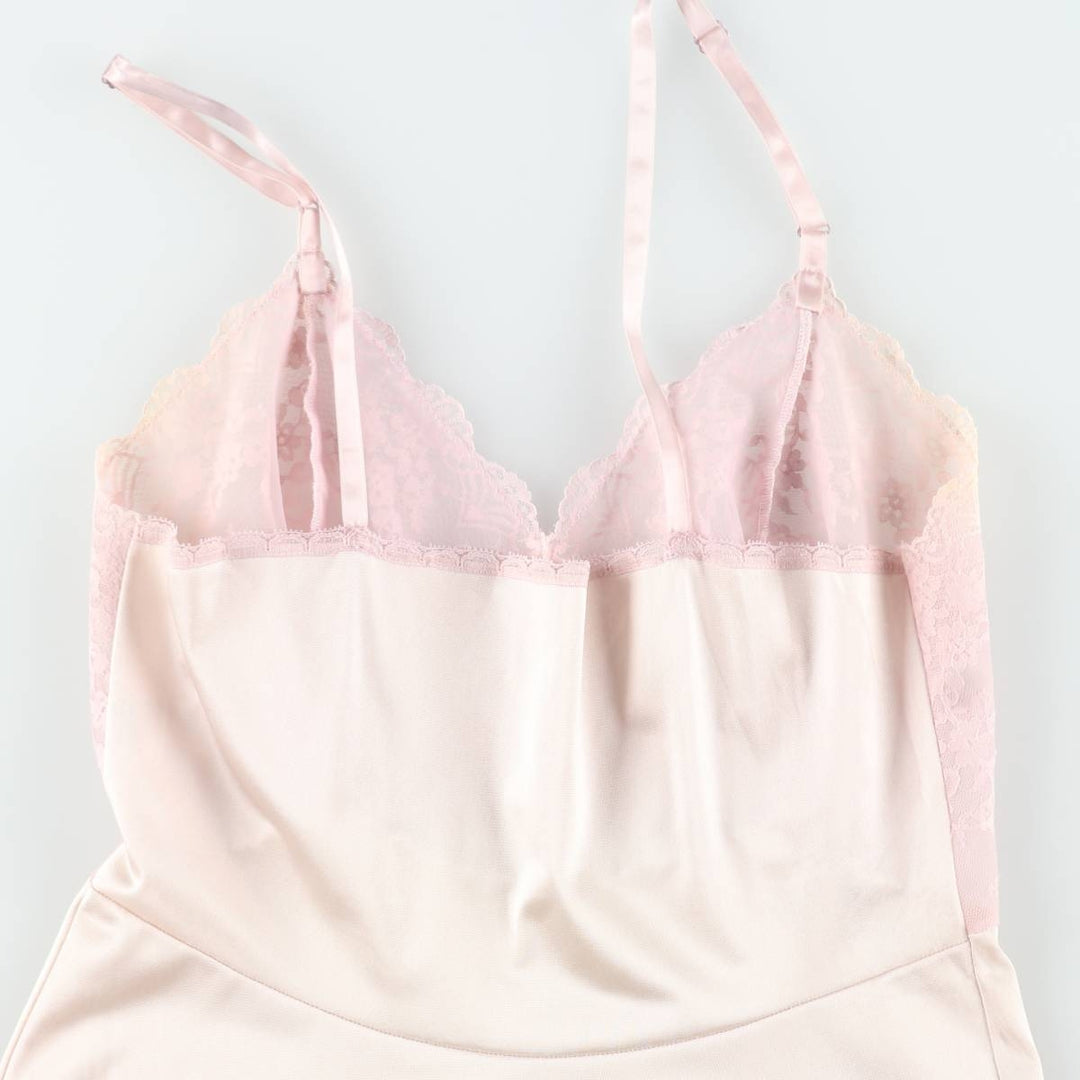 70s-80'S Vanity Fair Half-Length Lingerie Camisole Dress Slip Dress Made in USA Women's Size L (approx.) Nylon pink type Vintage Second Hand