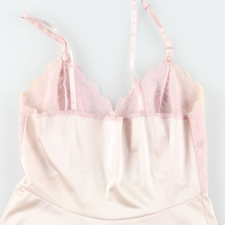 70s-80'S Vanity Fair Half-Length Lingerie Camisole Dress Slip Dress Made in USA Women's Size L (approx.) Nylon pink type Vintage Second Hand