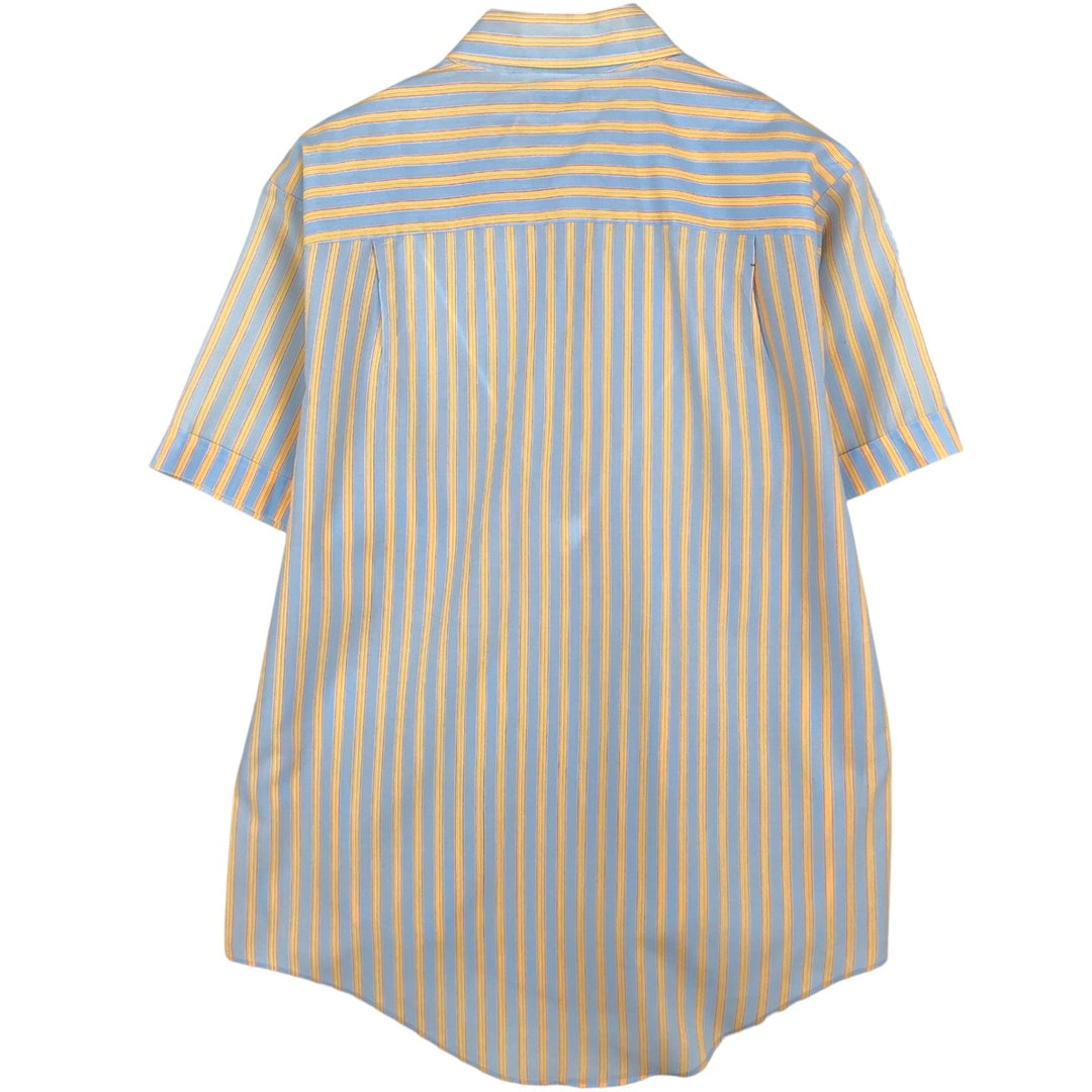 1970'S Kmart Short-Sleeve Check Shirt, Men's Size L (Equivalent), Vintage polyester Blue type light blue Vintage Second Hand