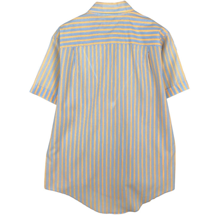 1970'S Kmart Short-Sleeve Check Shirt, Men's Size L (Equivalent), Vintage polyester Blue type light blue Vintage Second Hand