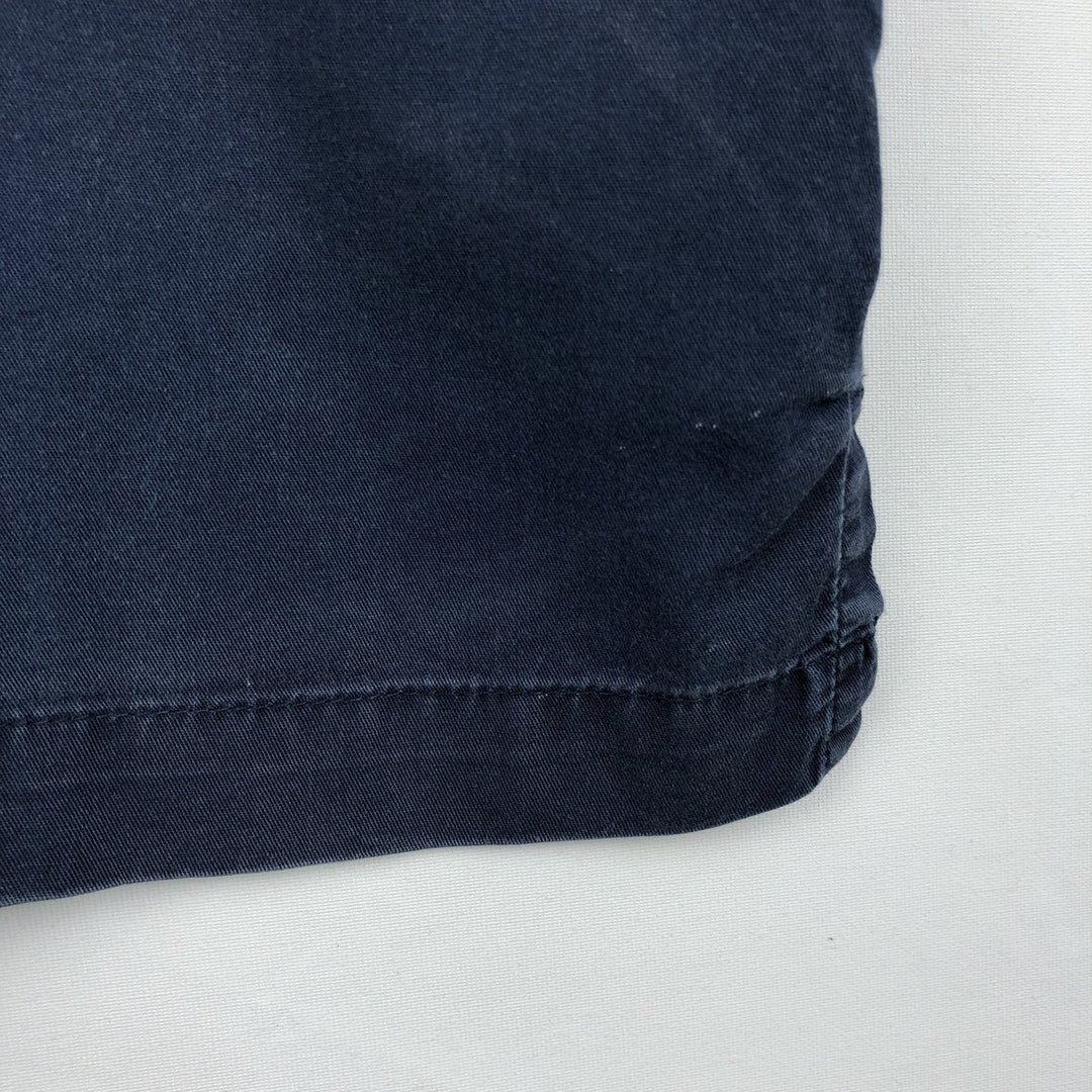 Harley-Davidson Open Collar Short Sleeve Work Shirt Box Shirt Men's XL cotton navy blue type Vintage Second Hand