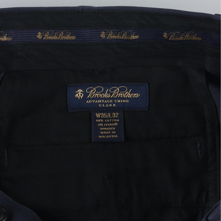Brooks Brothers ADVANTAGE CHINO CLARK Chino Pants, Men's W36 (approx.) cotton navy blue type Vintage Second Hand