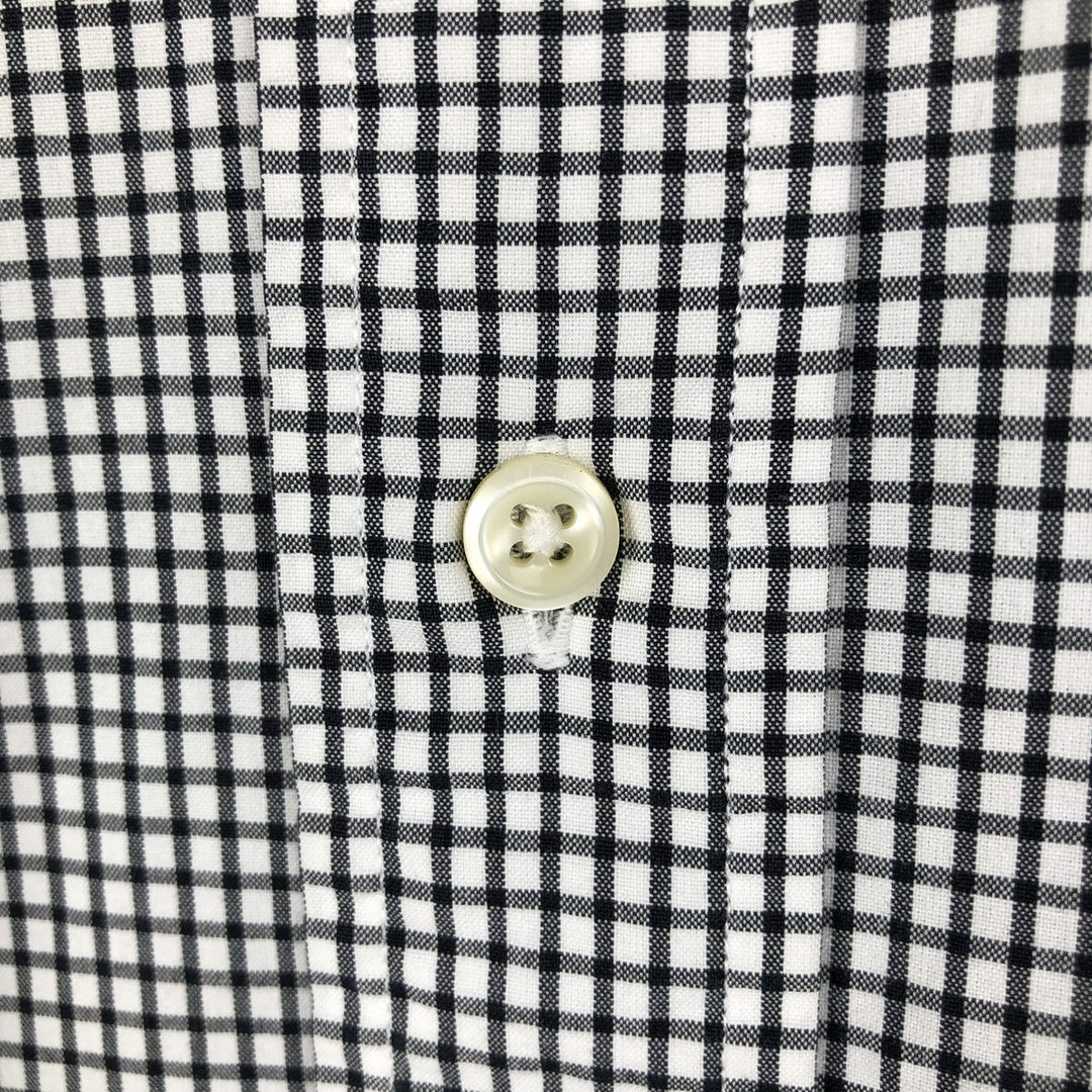 Ralph Lauren Classic Fit Long Sleeve Button Down Check Shirt, Men's Size L cotton black type Vintage Second Hand