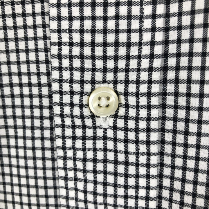 Ralph Lauren Classic Fit Long Sleeve Button Down Check Shirt, Men's Size L cotton black type Vintage Second Hand