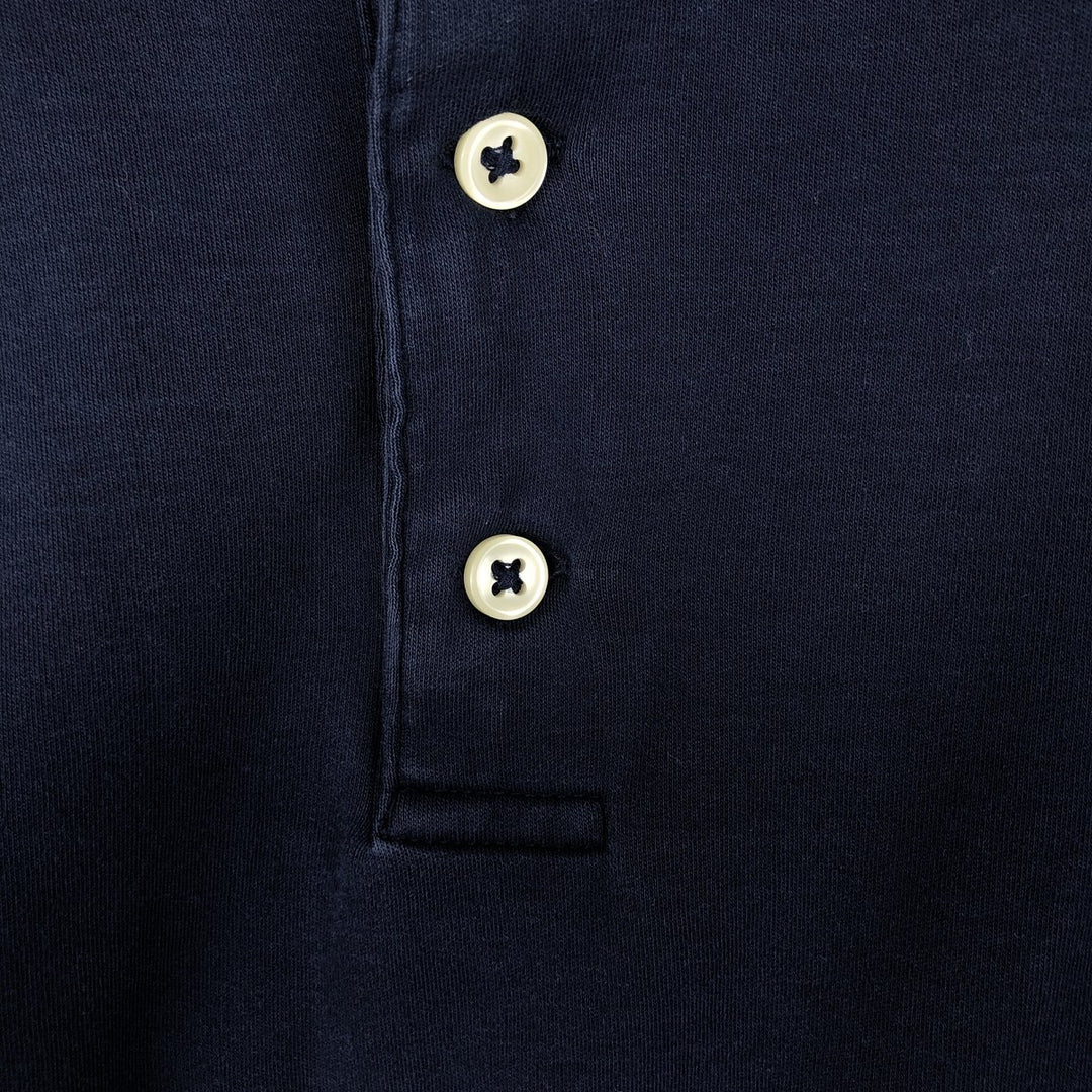 Ralph Lauren POLO RALPH LAUREN CLASSIC FIT short sleeve polo shirt men's XL equivalent cotton navy blue type Vintage Second Hand