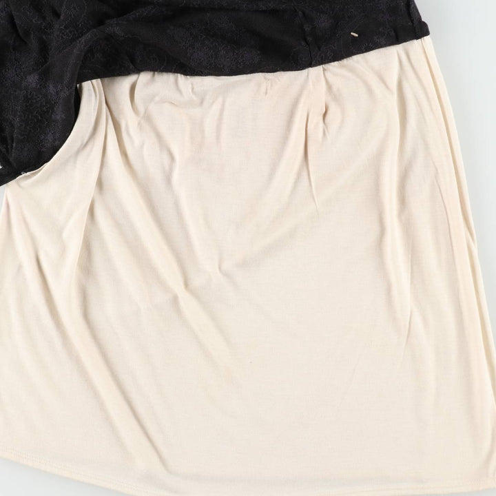 All-over print, all-over lace cotton tight mini skirt, women's size S. cotton black type Vintage Second Hand