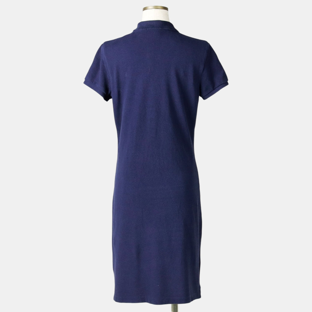 Ralph Lauren RALPH LAUREN SPORT Half-Length Short-Sleeve Polo Shirt Dress, Women's Size S (approx.) cotton navy blue type Vintage Second Hand