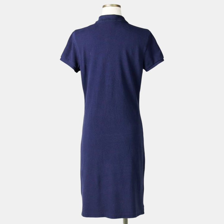 Ralph Lauren RALPH LAUREN SPORT Half-Length Short-Sleeve Polo Shirt Dress, Women's Size S (approx.) cotton navy blue type Vintage Second Hand