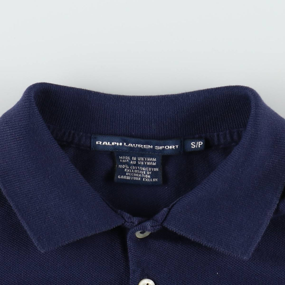 Ralph Lauren RALPH LAUREN SPORT Half-Length Short-Sleeve Polo Shirt Dress, Women's Size S (approx.) cotton navy blue type Vintage Second Hand