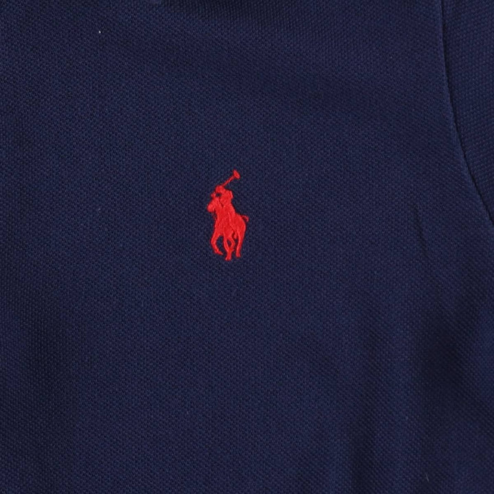 Ralph Lauren RALPH LAUREN SPORT Half-Length Short-Sleeve Polo Shirt Dress, Women's Size S (approx.) cotton navy blue type Vintage Second Hand