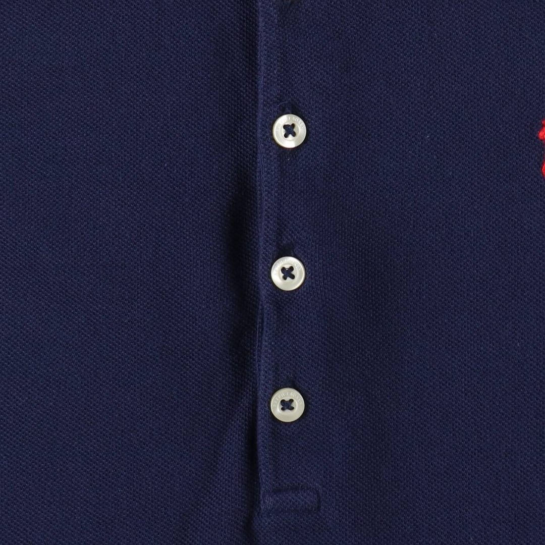 Ralph Lauren RALPH LAUREN SPORT Half-Length Short-Sleeve Polo Shirt Dress, Women's Size S (approx.) cotton navy blue type Vintage Second Hand
