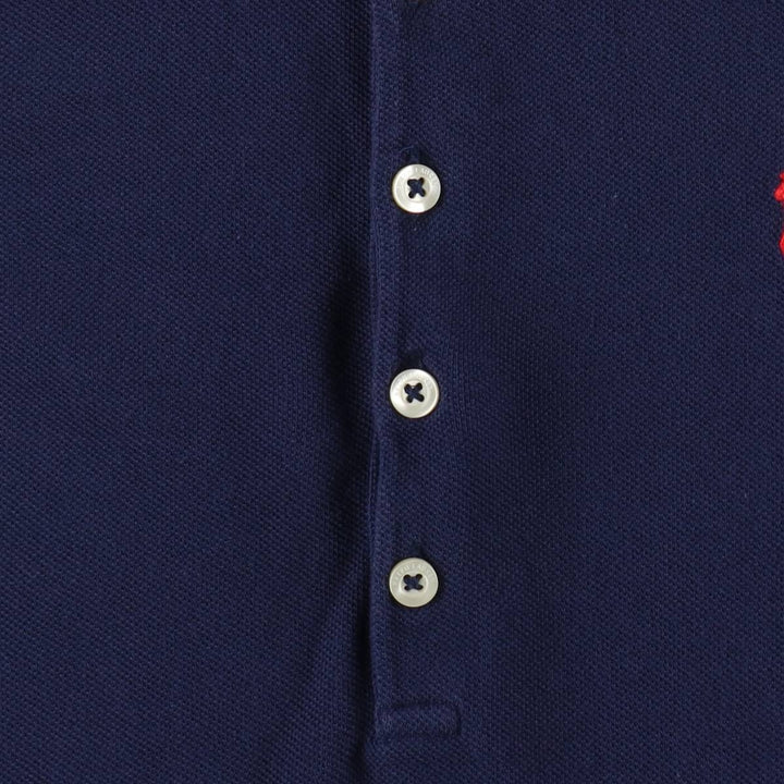 Ralph Lauren RALPH LAUREN SPORT Half-Length Short-Sleeve Polo Shirt Dress, Women's Size S (approx.) cotton navy blue type Vintage Second Hand